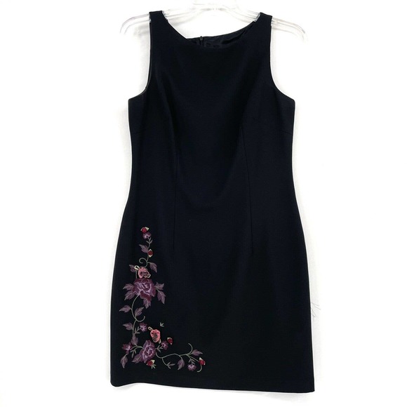 Laundry Shelli Segal Shift Dress Women’s‎ Size 10 Black Compliance Alliance 1995 - Picture 1 of 8